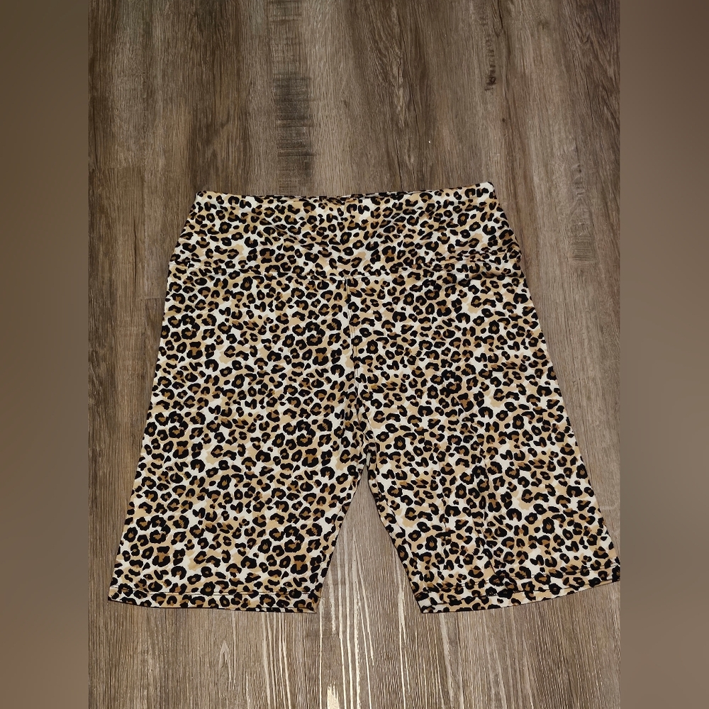 Leopard Print Biker Shorts